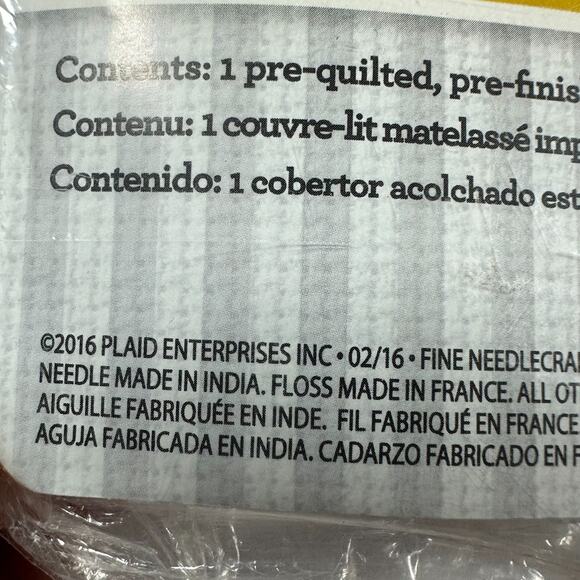 Cross Stitch Kit Fairytale Princess Crib Cover Baby Bucilla Stamped 47664 34x43 - Picture 9 of 11